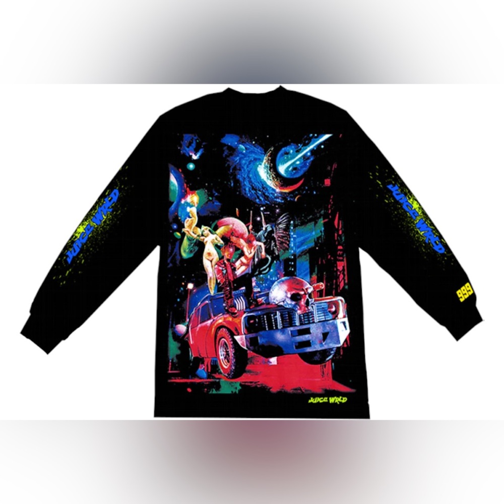 DEADSTOCK JUICE WRLD X VLONE COSMIC LONG SLEEVE TEE, PERFECT CONDITION